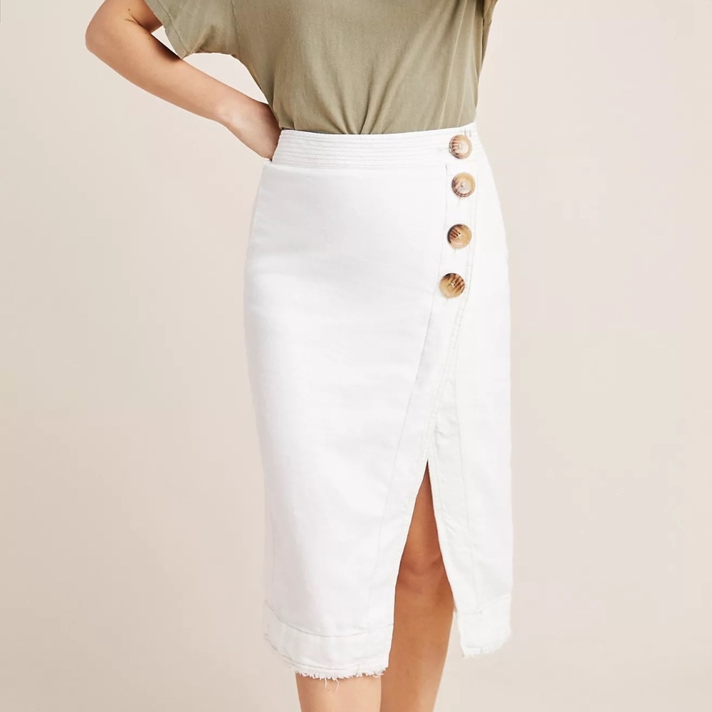 Maeve Anthropologie| springtime wrap skirt